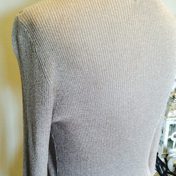 126.  Champaign Sparkled Sequin Top - Picture 4 of 6